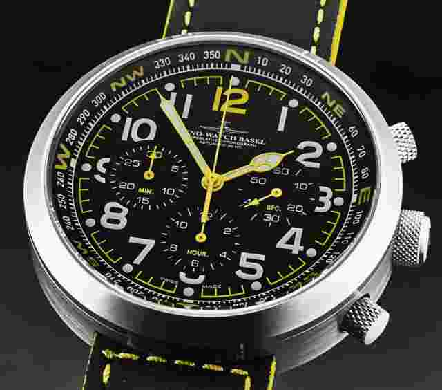 Zeno Men's 'Rondo' Chronograph Black Dial Automatic Watch B560-A19