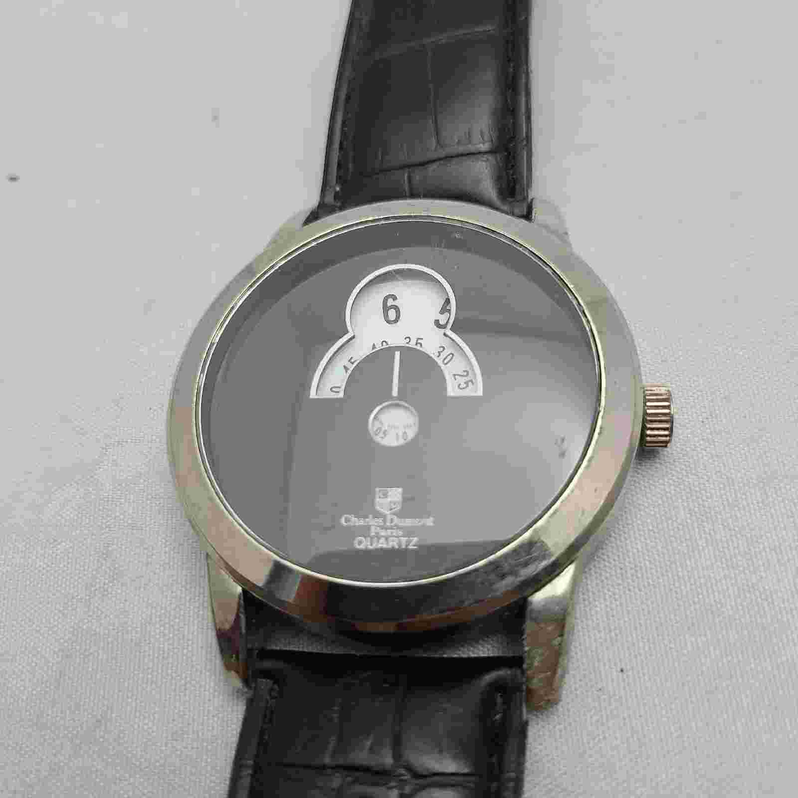 Charles Dumont Paris Watch NO.6850 Unique Dial Needs Battery