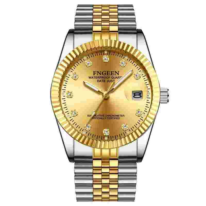 Luxury Fashion Men's Quartz Stainless Steel Analog Sports Wristwatch Gift / Box