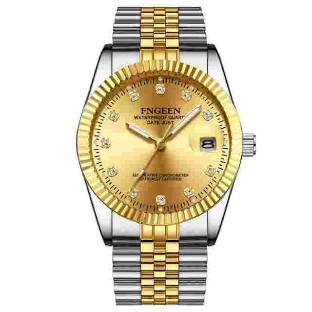 Luxury Fashion Men's Quartz Stainless Steel Analog Sports Wristwatch Gift / Box