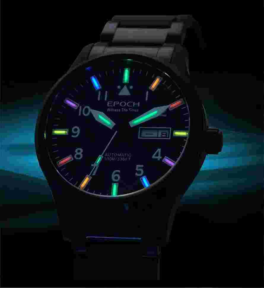 EPOCH Men Automatic Watch 40MM Mechanical Wristwatch Luminous 10ATM Date Week