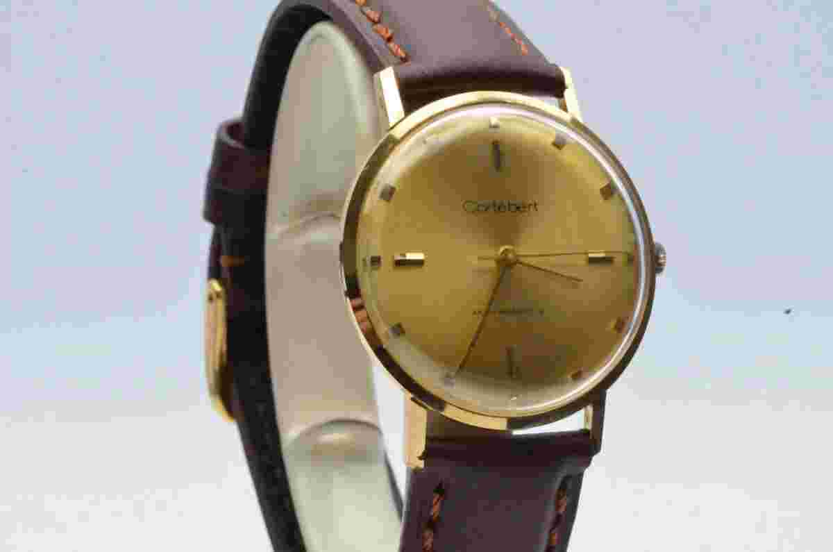 Cortebert Men Watch Handwound Vintage 35mm 750 18K Gold Rare