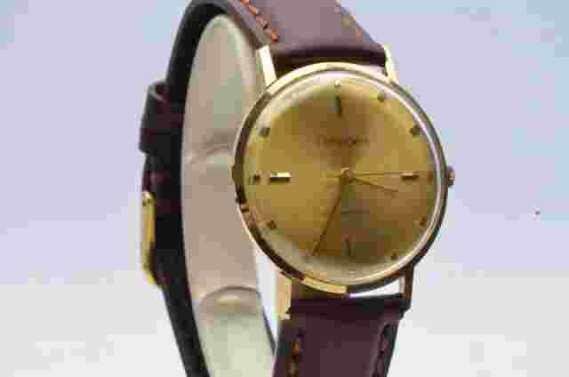 Cortebert Men Watch Handwound Vintage 35mm 750 18K Gold Rare