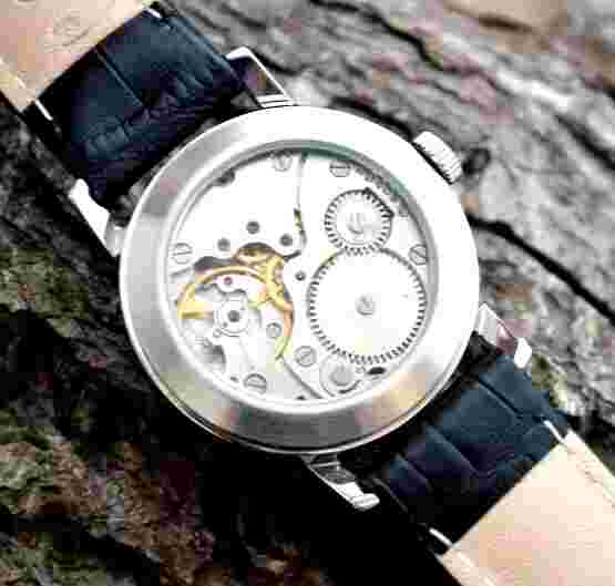 Rare Buran USSR Soviet Wristwatch Vintage Black Leather Strap steel case Service