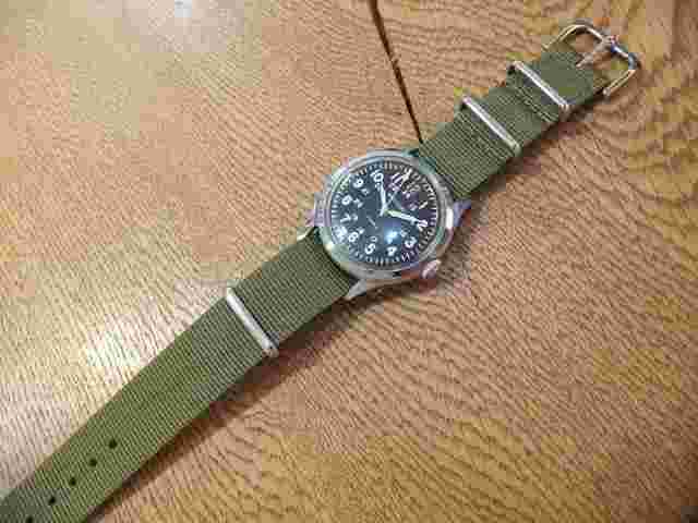 Men's Watch Westclox 17 Jewels Manual Winding Black Dial Stainless Steel