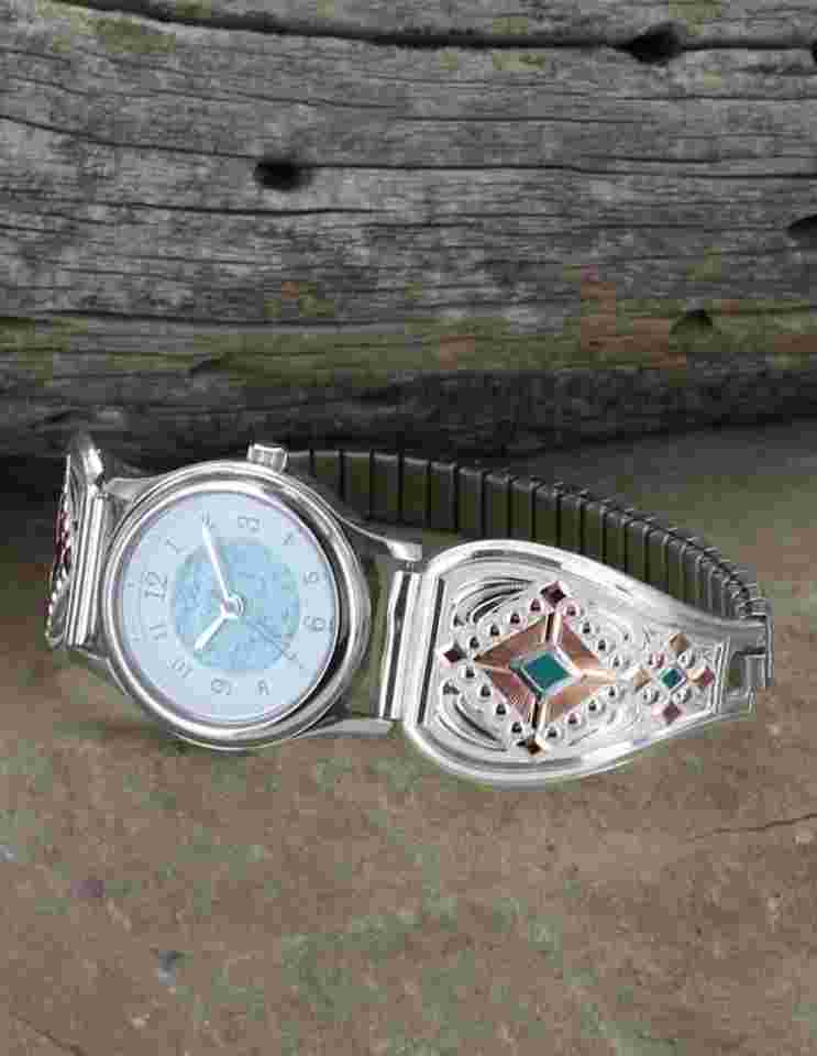 Montana Silversmiths Watch Women Two Tone Southwestern Beats WCH3713TQ