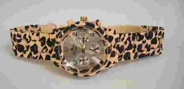 Women's Animal Print Finish Bracelet Fashion Boyfriend Dressy Casual Watch