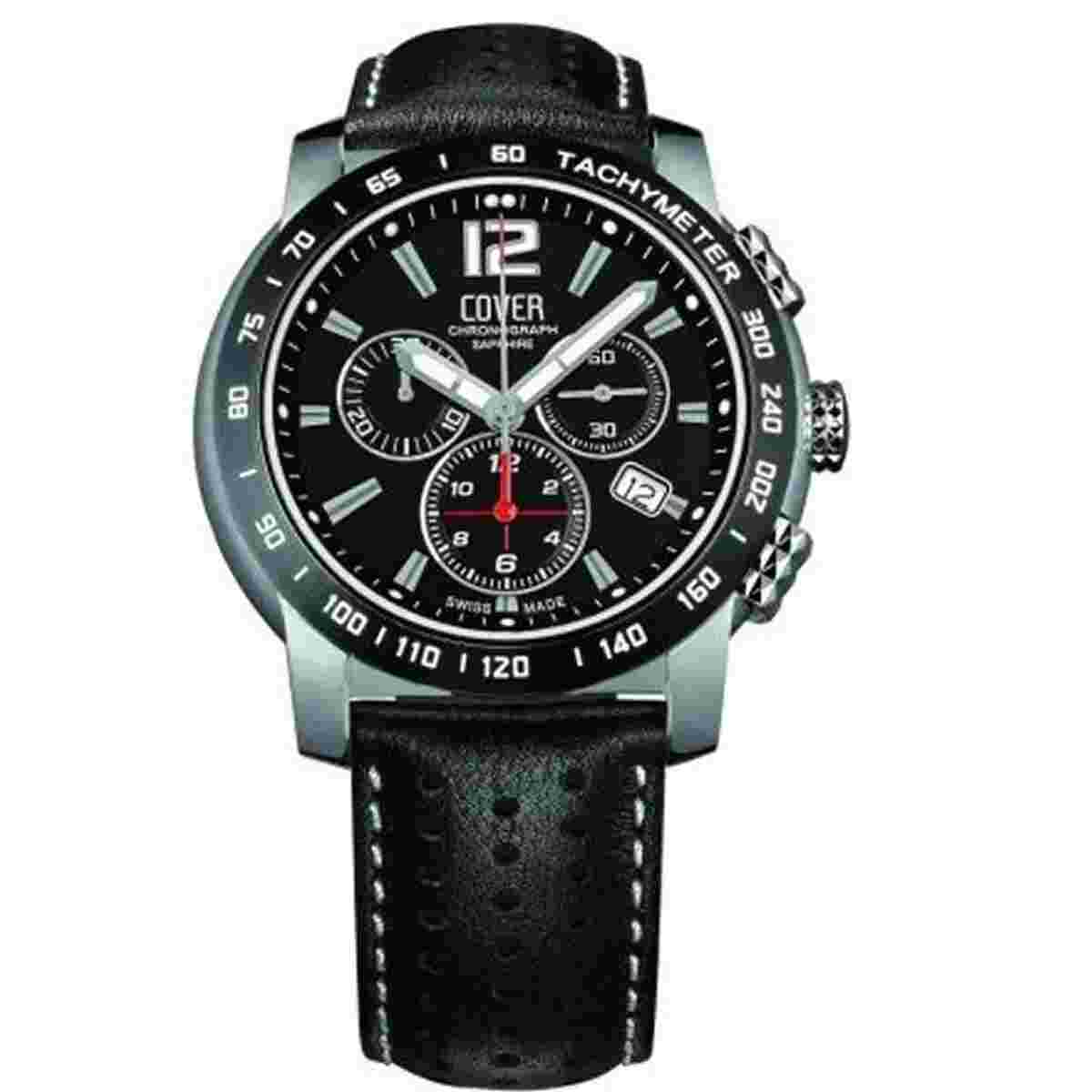 Cover Men Watch Chronograph Swiss Made Co126.BI1LBK