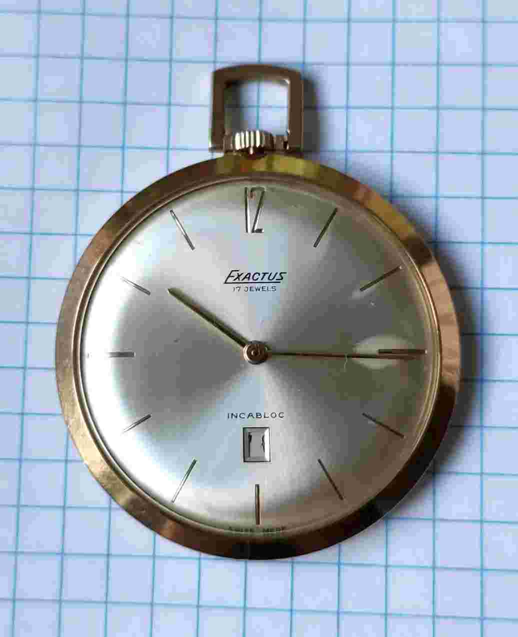 Pocket Watch Brand Exactus Swiss Made Vintage