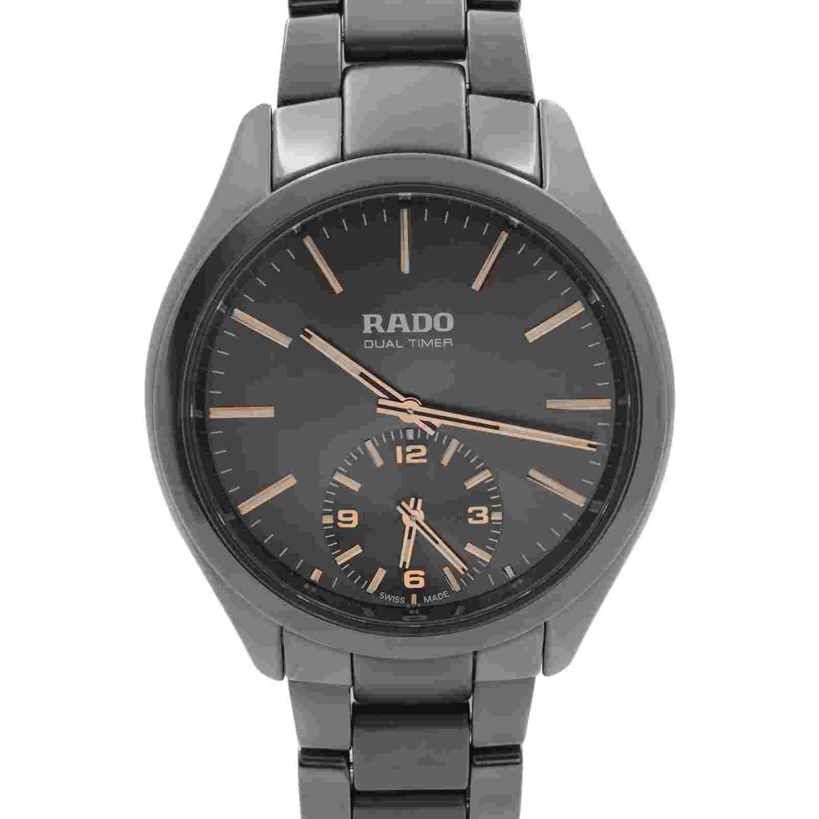 Rado Hyperchrome Men's R32102172 Grey Dial Dual Timer 42mm Watch