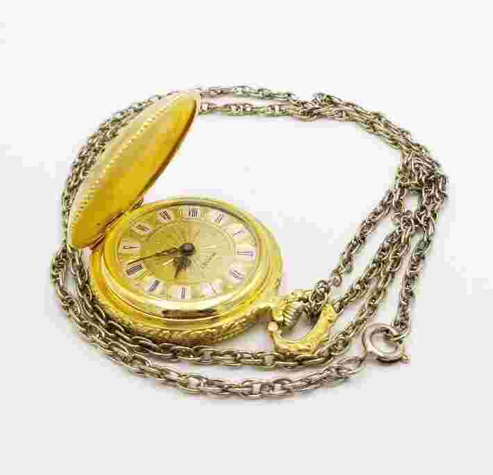 Dorset Unisex Gold Roman Numeral Analog Pocket Watch #187