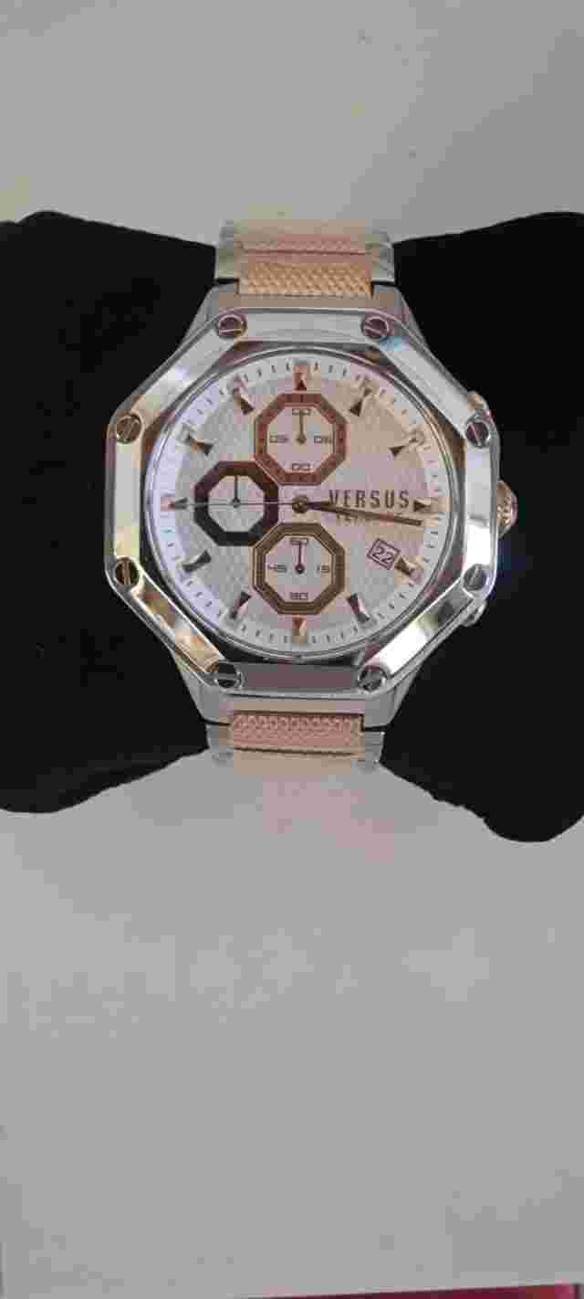 Versace Versus Men's Kowloon Oaek Two-Tone (Rose Gold) Bracelet Watch 45mm