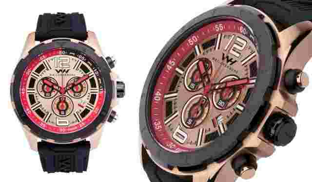 Weil & Harburg 14144 Men Thornton Kodiac Chrono Black Dail Steel Watch