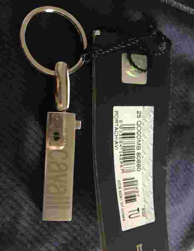 Just Cavalli Unisex Portachiavi Sterling Silver Keychain Small