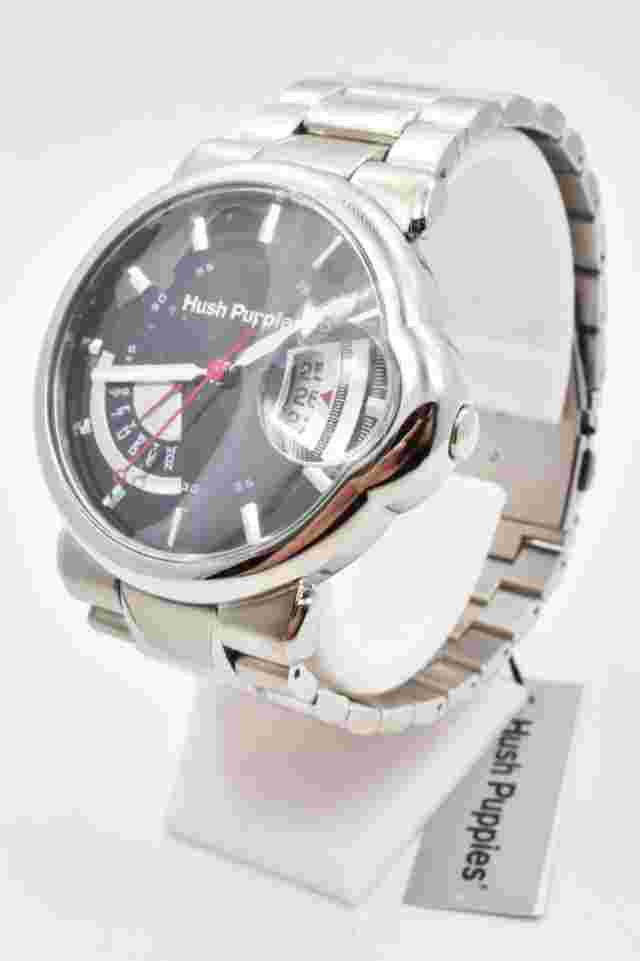Hush Puppies HP.7055M.1502 Men's Watch Quartz Steel Day Date NOS w/ Box