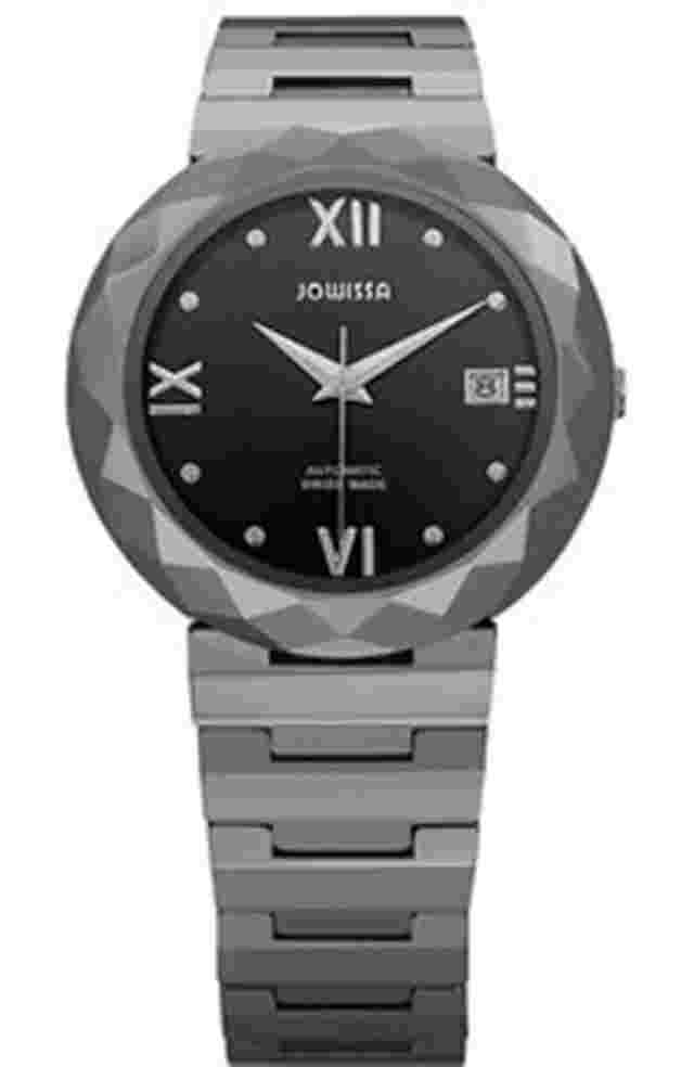 JOWISSA Women's J1.166.l Soletta Automatic Steel and Tungsten Black Dial Watch