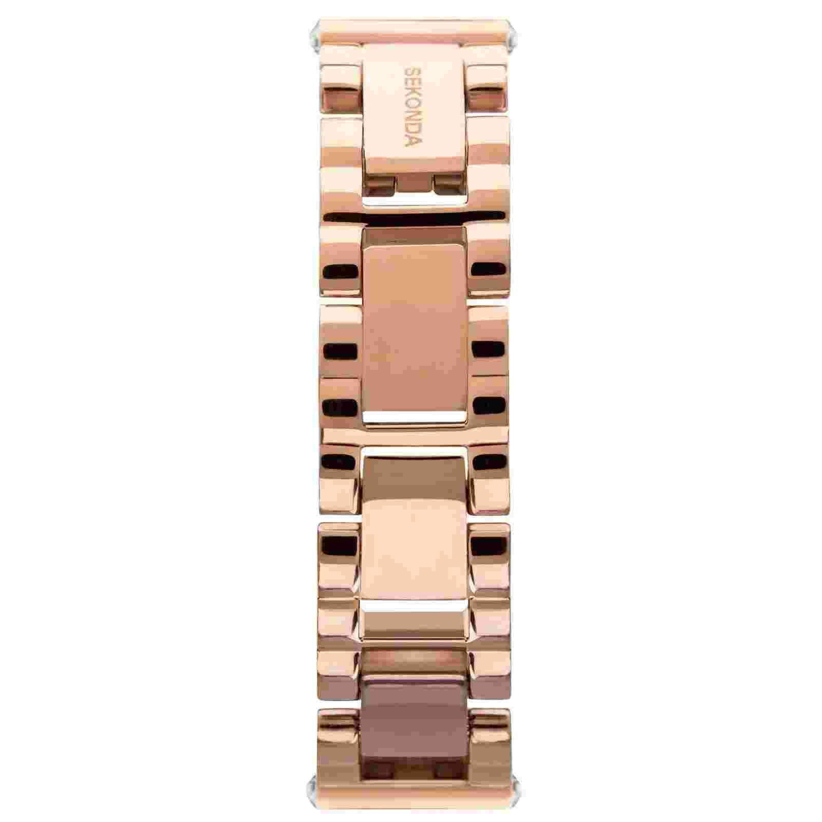 Seksy Edge Quartz Rose Gold Dial Rose Gold Bracelet Ladies Watch 40046