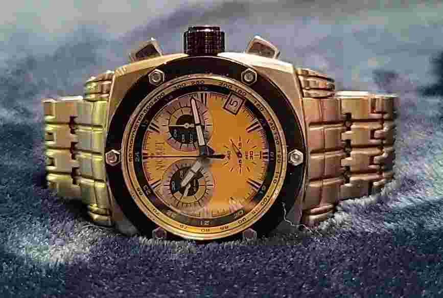Nicolet Speed Freak Men's Watch Yellow And Black