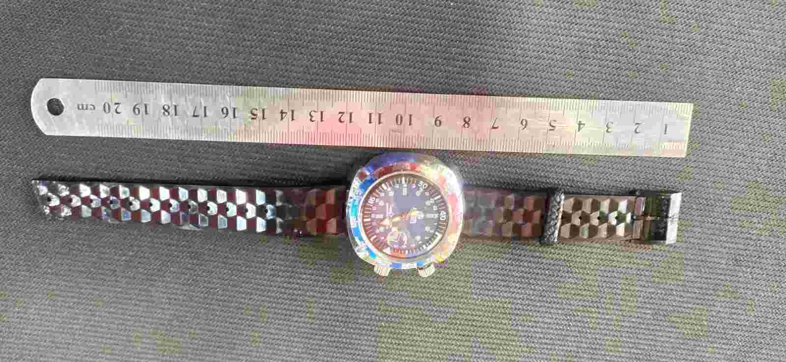 Rare Bleu Skin Diver Vintage Mortima Superdatomatic Pepsi Bezel Compressor Diver