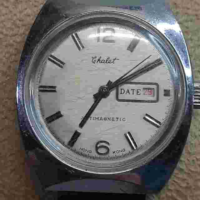 Vintage CHALET Date Calendar Men's Watch Swiss Made Self Winding - Runs Great++