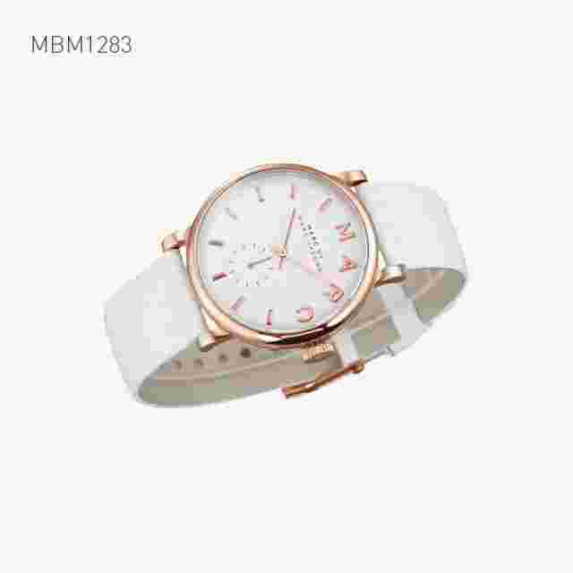 Marc Jacobs MBM1283 Baker 36mm Women's White Leather Watch