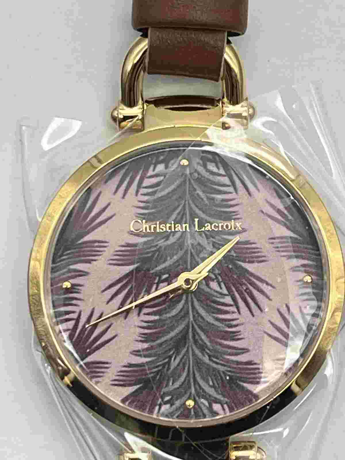Christian Lacroix Leather Strap Watch