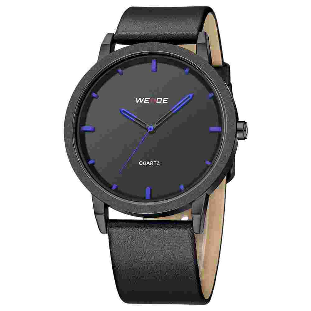 Weide WD001 Mov. Men's Watch Japanese ORIGINAL Real Leather Blue Strap