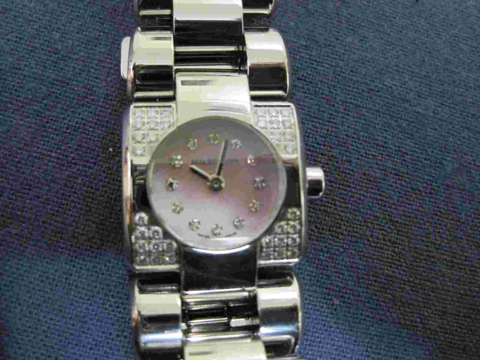 BX 041 ladys stainless steel MAUBOUSSIN 48 diamond watch bracelet