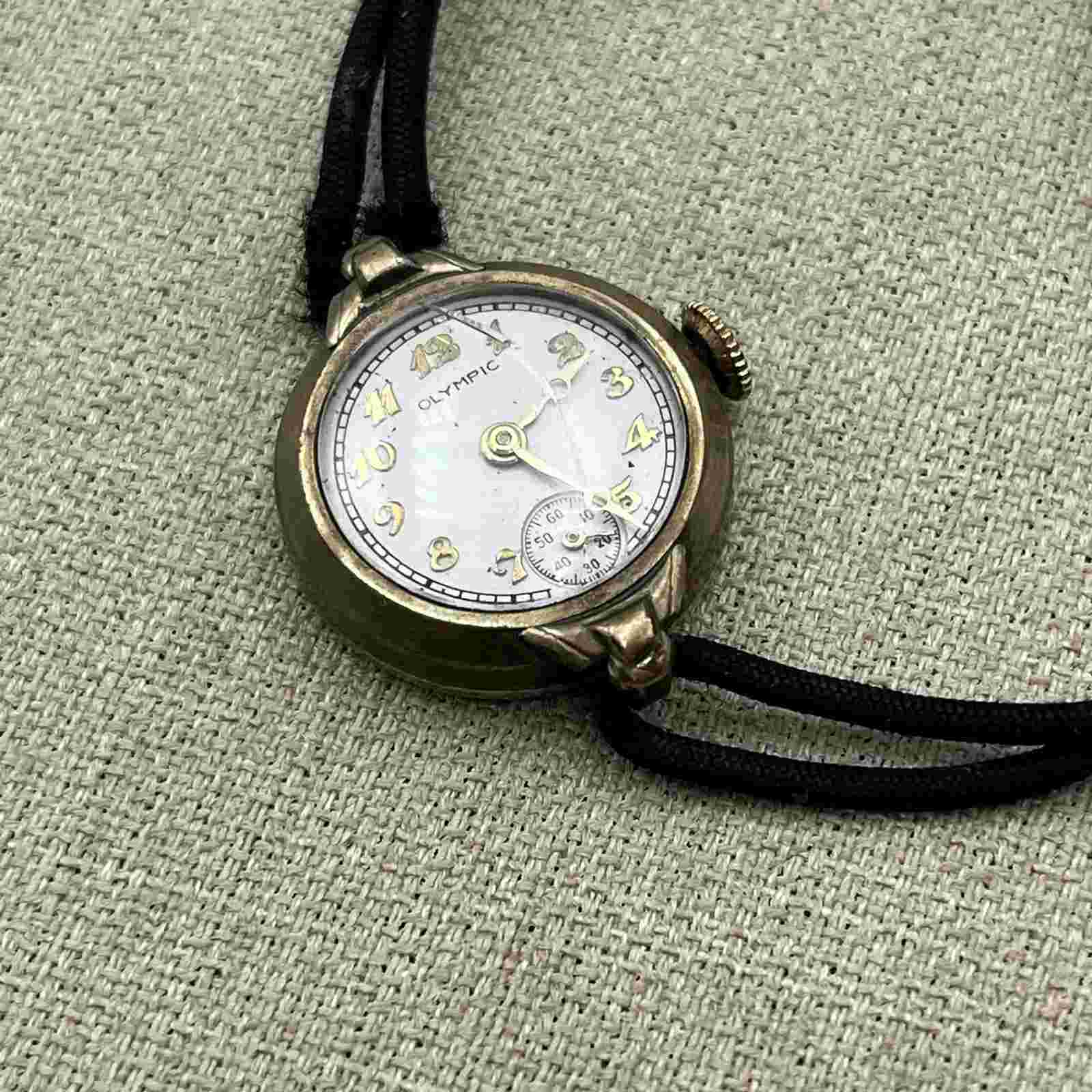 Vintage Olympic Swiss Movement Ladies 10k RGP Watch Simmons Band