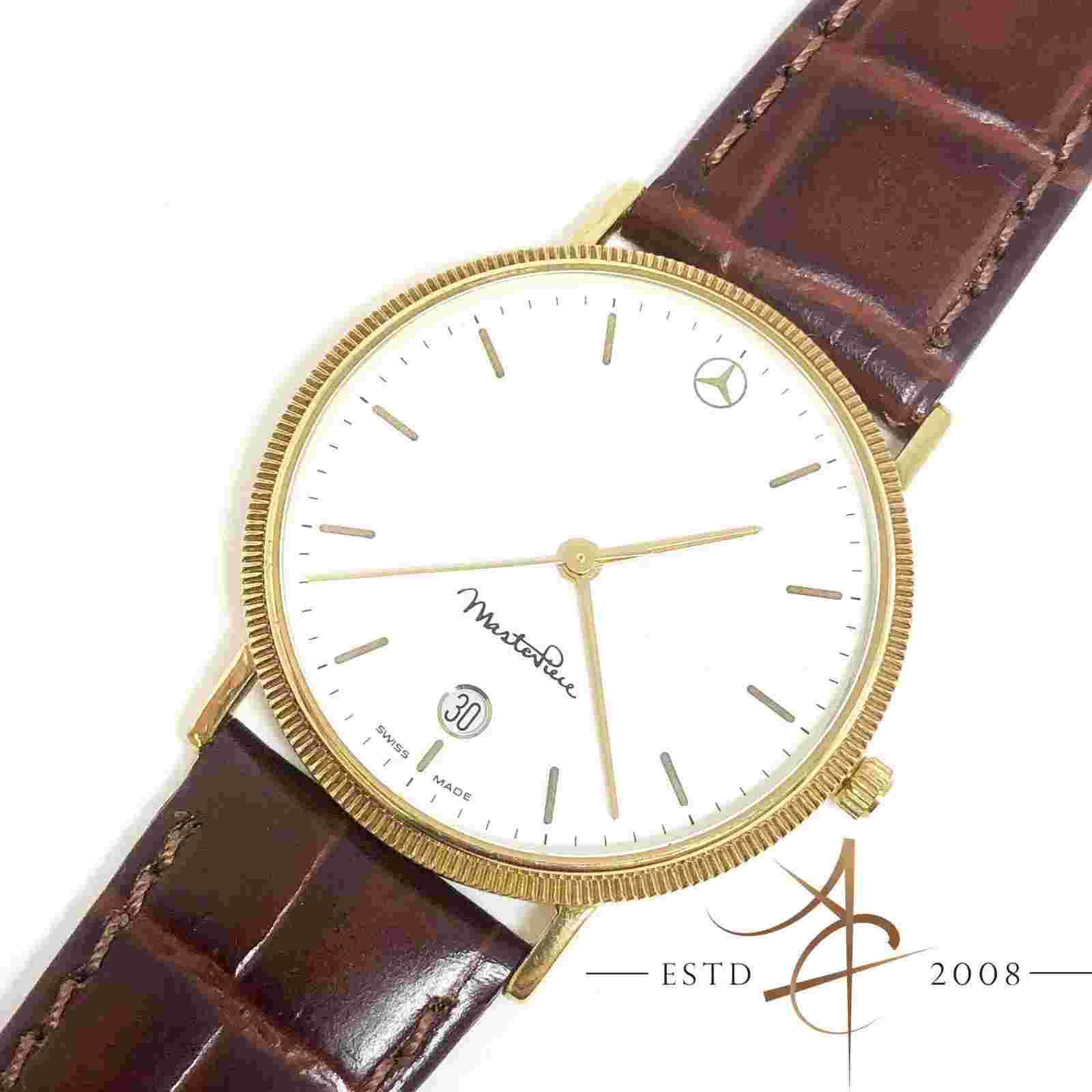Rare Mercedez Masterpiece 18K Solid Gold Limited Edition Swiss Quartz Watch