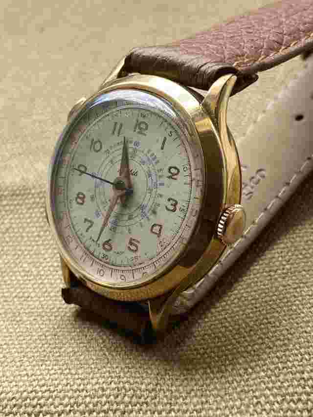 Vintage Mens Basis Watch Telemeter Dial Chrono Style Read Description