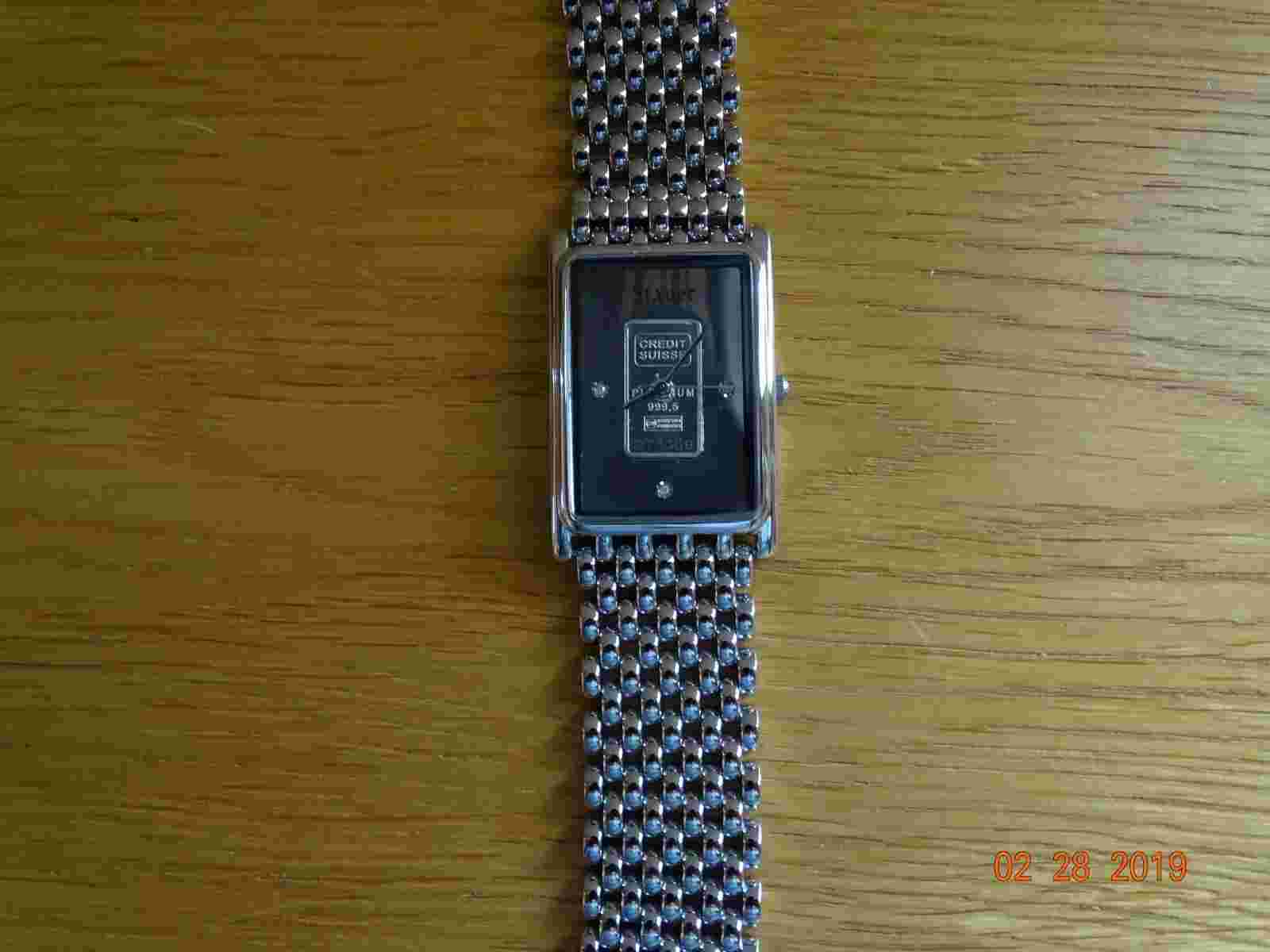 Watch with platinum ingot
