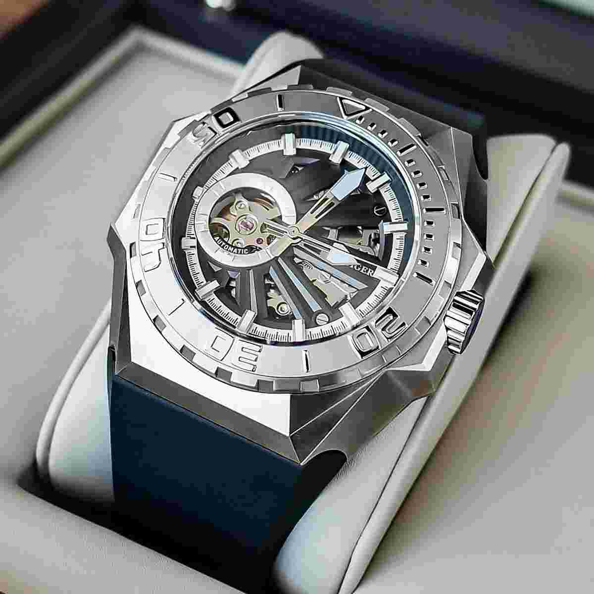 Reef Tiger Mens Automatic Watches Military Mechanical Wristwatch Luminous 10Bar