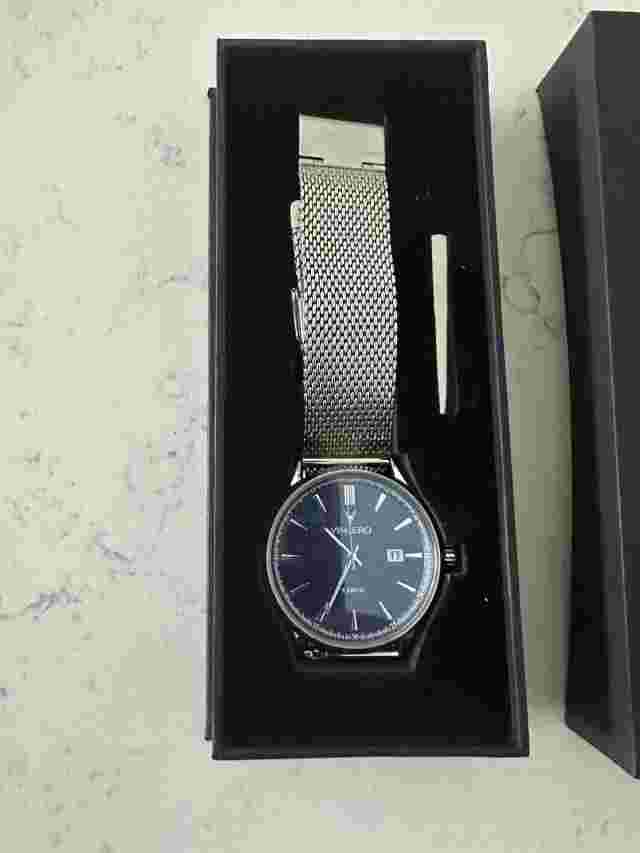 Vincero Luxury Men's Wrist Kairos Series  Watch Chrono S Silver Blue Díal