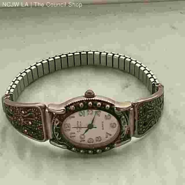 VICTORIA RHEIN AWCLAIL-26827 Silver Tone Stretch Band Watch