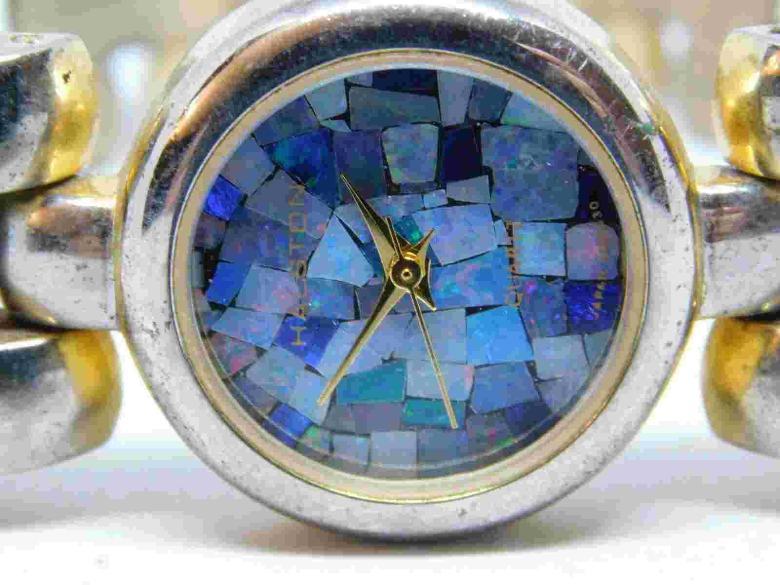 Halston 299-2035 Gold Tone Quartz Analog Ladies Watch Sz. 7"