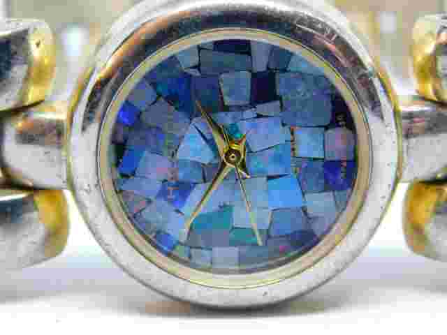 Halston 299-2035 Gold Tone Quartz Analog Ladies Watch Sz. 7"