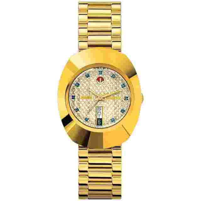 Rado DiaStar Original Men's Yellow Gold Blue Simili Stone Dial Watch R12413314