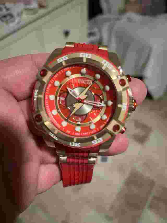 Invicta DC Comics Flash Collection 37384 52mm Stainless Steel Case with Silicone Band Men's Wristwatch