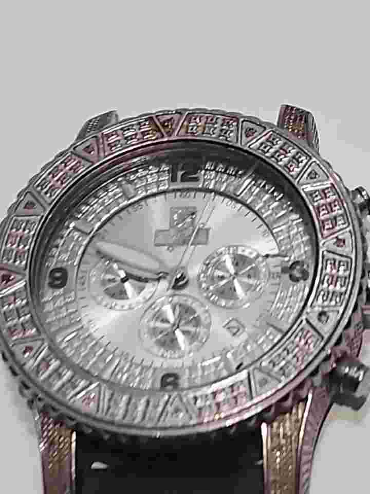King Master Diamond Mens Watch 3ATM Water Resistant Chronograph R1004 Stainless