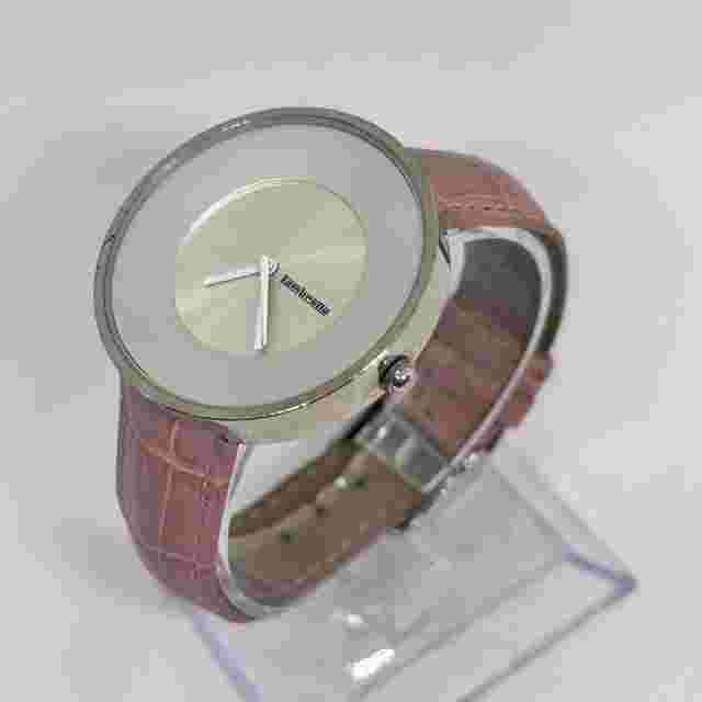 Lambretta Vintage Silver Tone Pink Leather Band Minimalist Watch New Battery