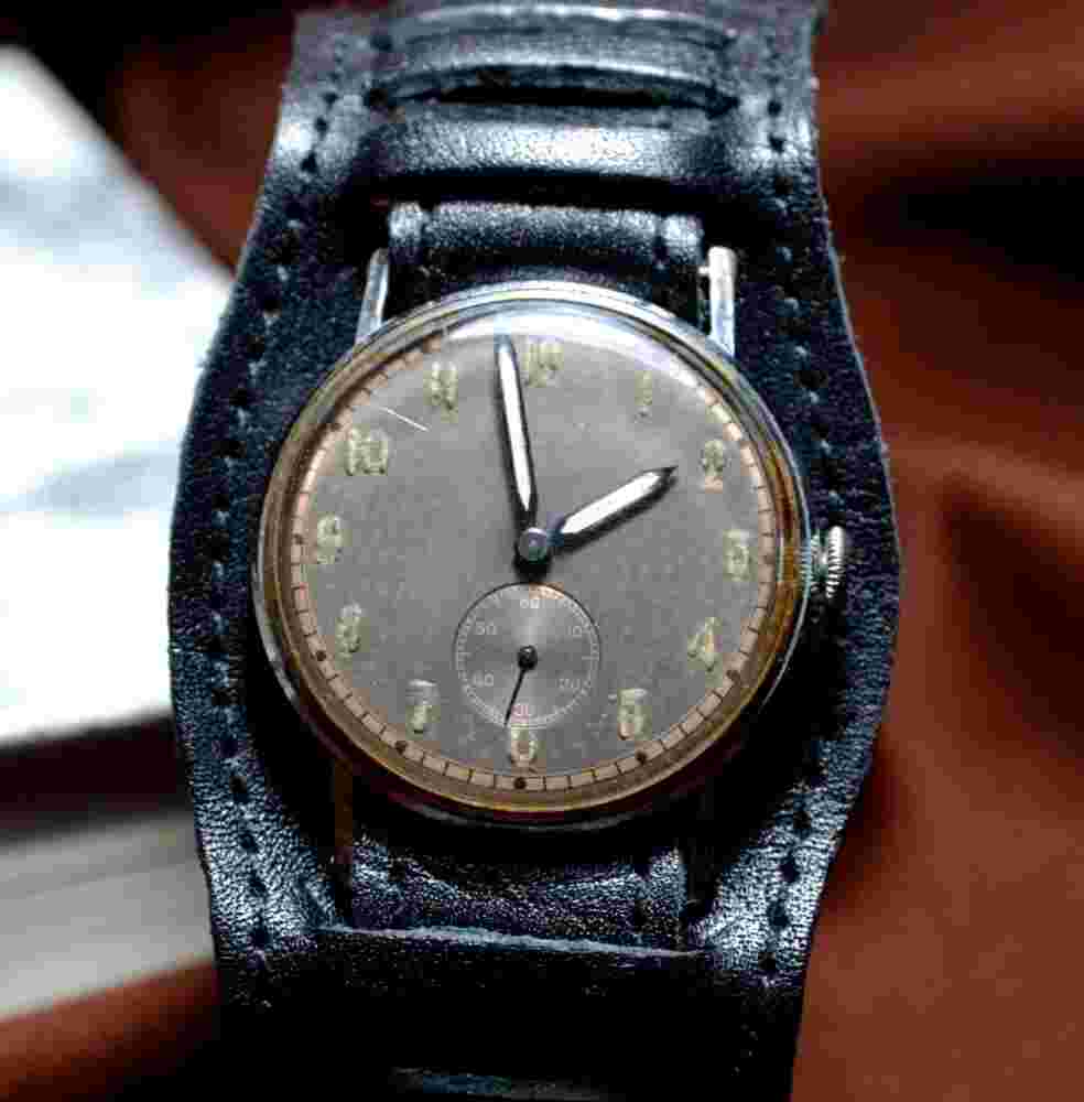 Swiss Watch CORTEBERT Cal. 665 Vintage Military Men's Wristwatch 1940s WWII
