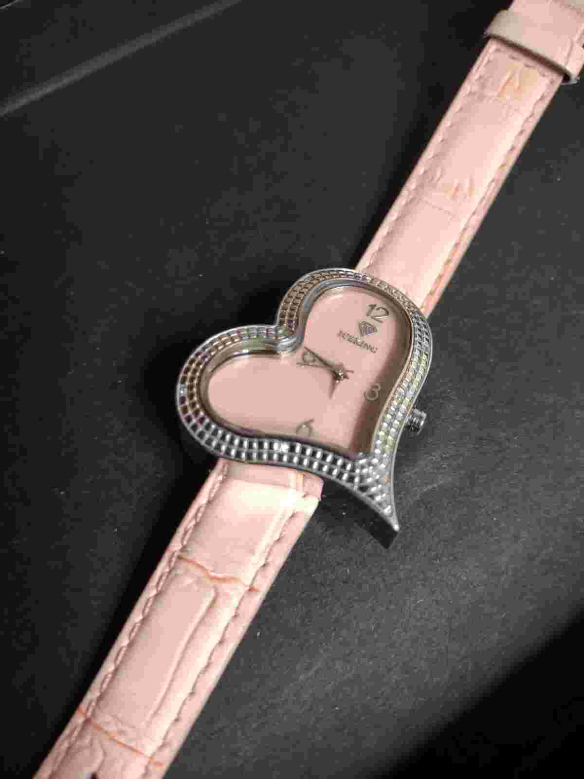 Very Cute Untested Pink Ice King Heart Watch