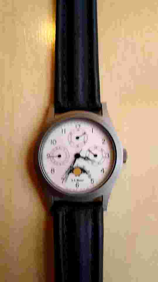 Men's LL Bean Moon Phase Watch Leather Band