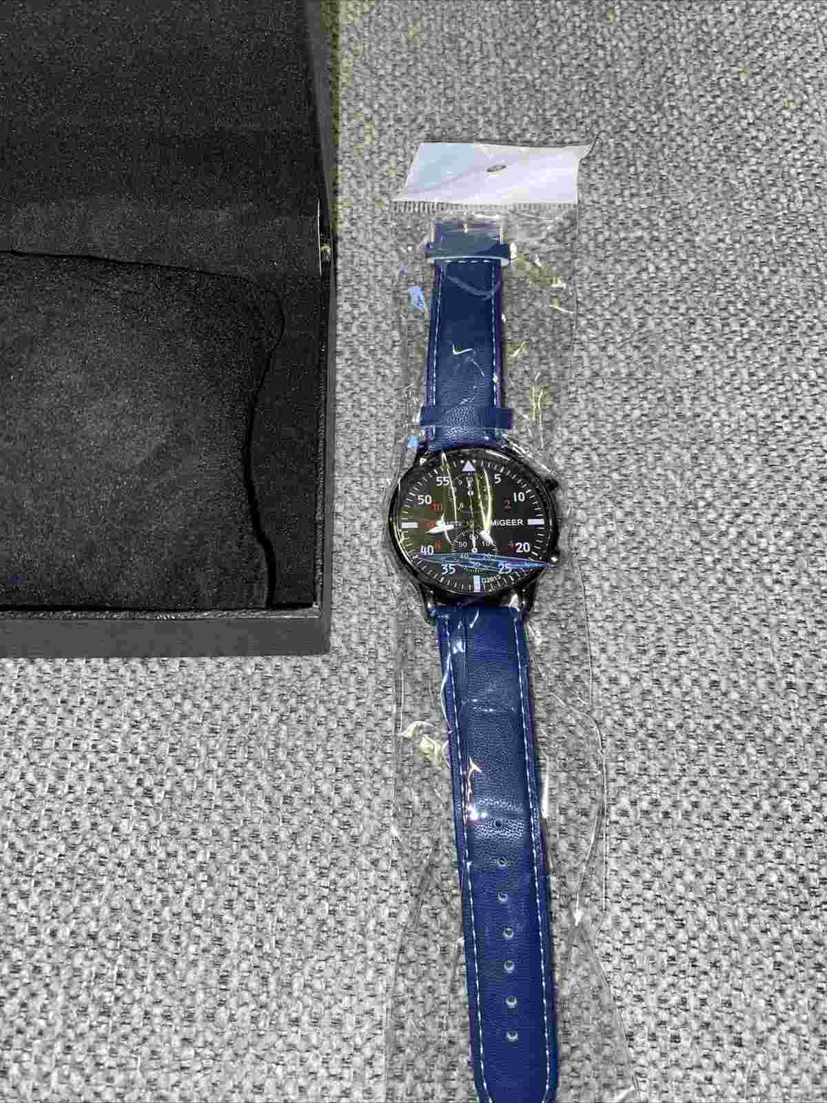 Mens Watch Quartz Renegade Shock Resistant Wrist Watch -  Blue
