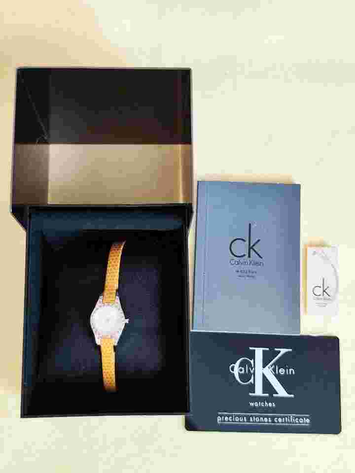 Calvin Klein Women's Watch Ciel Dial Quartz Leather Band Used