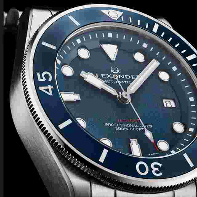 Alexander Vathos 3 Men's Stainless Steel Automatic Professional Divers Watch