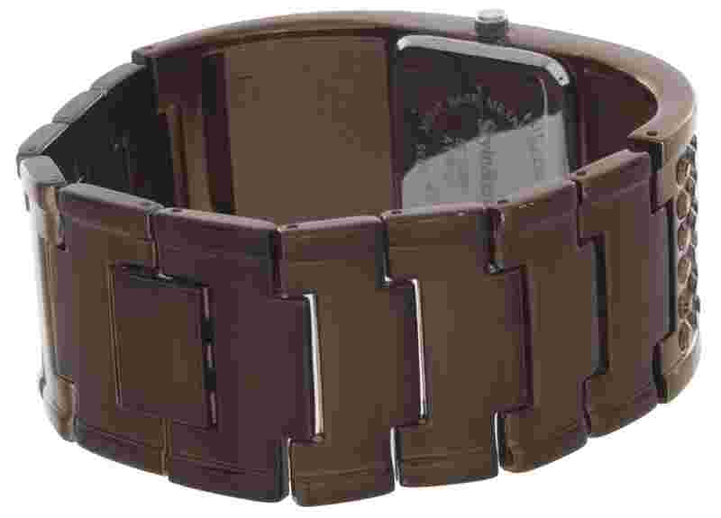 Style&co. Women's Stainless Steel Brown Crystals on band 27mm Watch SC1096