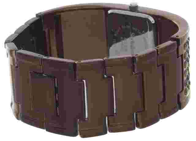 Style&co. Women's Stainless Steel Brown Crystals on band 27mm Watch SC1096