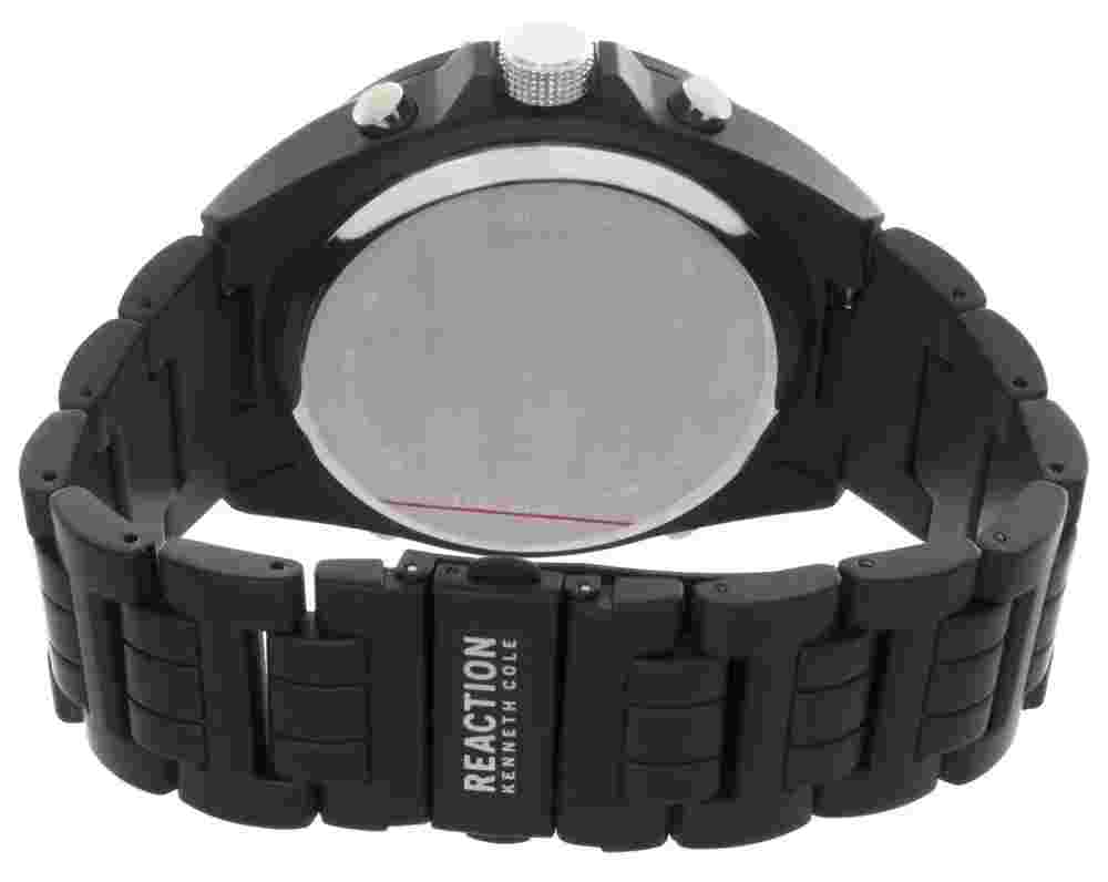 Kenneth Cole Reaction Mens Black Dial Bracelet Digital Analog Watch 10030985
